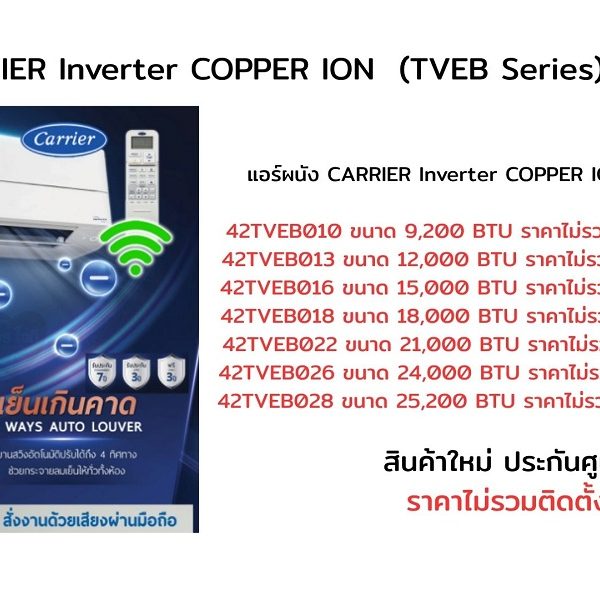 แอร์แคเรียร์ Carrier COPPER ION  (TVEB Series)